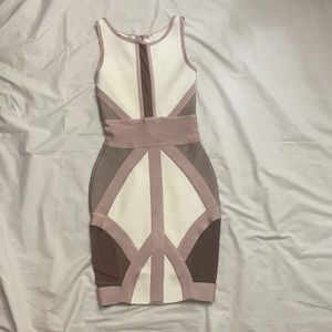 House of CB White and Purple Dress
